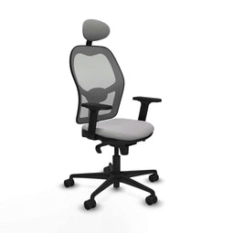 Jorquera Piqueras y Crespo 2D036N1 - Bureaustoel met hoofdsteun - Verstelbare hoogte en armleuning - Lichtgrijs