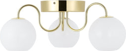 Nordlux Franca - Plafondlamp - 3x E14 - Opaal glas/messing