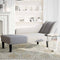 vidaXL - Chaise - longue - met - rechterarmleuning - stof - wolk - grijs