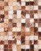 TORUL - Patchwork vloerkleed - Lichtbeige - 160 x 230 cm - Koeienhuid leer