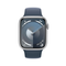 Apple Watch Series 9 - Smartwatch - 45mm GPS Aluminium - Sportbandje S/M Zilver (Blauw)