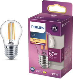 Philips LED Kogellamp - E27 - 6.5 W - warmwit licht
