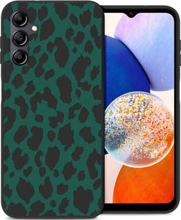 iMoshion Hoesje Geschikt voor Samsung Galaxy A14 (5G) / A14 (4G) Hoesje Siliconen - iMoshion Design hoesje - Groen / Green Leopard