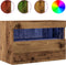 vidaXL - TV - Wandkast - met - LED - Verlichting - Oud - Hout - 60x30x40 - cm
