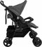 vidaXL - Tweelingkinderwagen - staal - donkergrijs