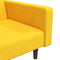 vidaXL - Slaapbank - 2-zits - met - 2 - kussens - fluweel - geel