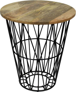 HSM Collection Bijzettafel Tower - naturel/zwart