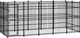 vidaXL - Hondenkennel - 9,22 - m² - staal