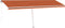 vidaXL - Luifel - handmatig - uittrekbaar - met - LED - 600x350 - cm - oranje - en - bruin