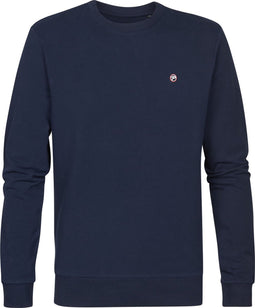 Petrol Industries - Heren Logo Sweater Seaviewpark - Blauw - Maat XXL