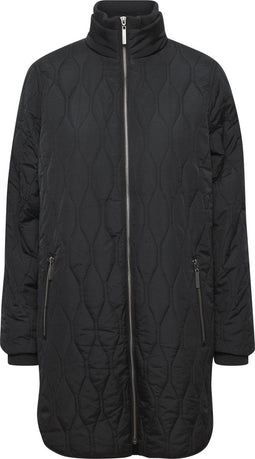 Fransa FRQUILT JA 1 - Dames Jas - Lang model met hoge hals en lange mouwen - XL