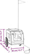 vidaXL - Hondenfietstrailer - oxford - stof - en - ijzer - groen - en - grijs