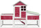 vidaXL - Konijnenhok - 170x63x113 - cm - massief - grenenhout - rood