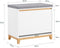 SoBuy FSR191-WN - Schoenenbank - Opbergruimte met klep en kussen - Wit