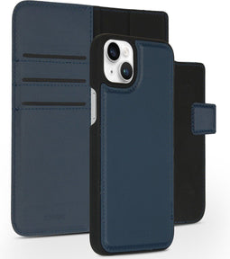 Accezz Hoesje Geschikt voor iPhone 14 Plus Hoesje Met Pasjeshouder - Accezz Premium Leather 2 in 1 Wallet Bookcase - Donkerblauw