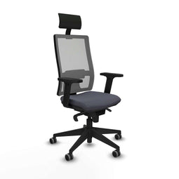 Bureaustoel met hoofdsteun Piqueras y Crespo 2D066G1 Donker grijs