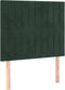 vidaXL - Hoofdborden - 2 - st - 100x5x78/88 - cm - fluweel - donkergroen