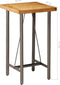 vidaXL - Bartafel - 60x60x107 - cm - massief - gerecycled - teakhout