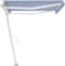 vidaXL - Luifel - automatisch - met - LED - en - windsensor - 400x350 - cm - blauw - wit