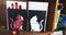 Moses Libri_x - Boekensteunen Kat Staal Zwart 16 x 12,5 x 16 cm (2 stuks)