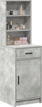 vidaXL - Hoge - kast - Betonnen - Grijs - 40x41x135 - cm - Kunststof - Hout