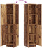 vidaXL - Hoge - Kast - in - Oud - Hout - – - 35x39x168 - cm, - Geengineerd - Hout