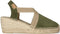 Toni Pons Tona - Dames Espadrilles - Suède - Khaki - Maat 35