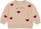 Konges Sløjd Lou Sweatshirt/Trui met hartjes - Shifting Sand