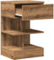vidaXL - Nachtkastjes - 2 - st - 40x35x65 - cm - bewerkt - hout - artisanaal - eiken