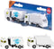 set veegmachine en afvalwagen van de gemeente voor omheining milieutechniek speelgoedauto's metaal/kunststof wit/blauw kantelbare opbouw en opvangbak