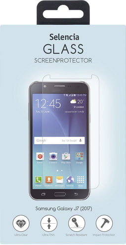 Selencia Screenprotector Geschikt voor Samsung Galaxy J7 (2017) Tempered Glass - Selencia Gehard Glas Screenprotector
