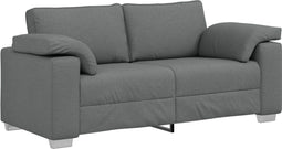 vidaXL - Ligbank - in - Donkergrijs, - 140 - cm, - Stof