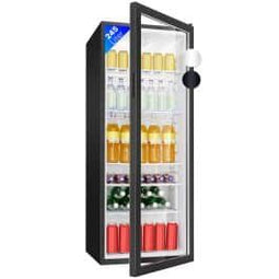 Bomann KSG 7289 Glasdeur Koelkast Zwart – Display/horeca-stijl
