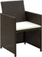 vidaXL - 4-delige - Loungeset - met - kussens - poly - rattan - bruin