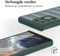 imoshion Hoesje - Geschikt voor Samsung Galaxy S22 Ultra - EasyGrip Backcover - Donkergroen