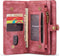 Caseme - vintage 2 in 1 portemonnee hoes - Geschikt voor iPhone 13 Mini - Rood