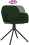 vidaXL - Eetkamerstoelen - draaibaar - 2 - st - fluweel - donkergroen