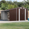 vidaXL - Tuinschuur - 277x365,5x179 - cm - gegalvaniseerd - staal - bruin