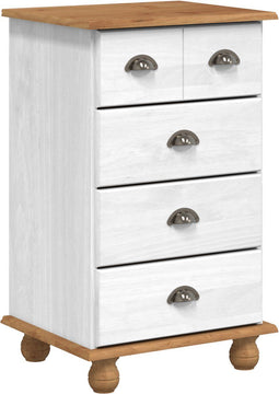vidaXL - Ladekast - 'ASKIM'Wit - 45,8x40x79 - cm - Massief - Dennenhout