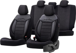 Otom Comfortline - Stoelhoezenset 11-delig - Drielaags materiaal - Zwart