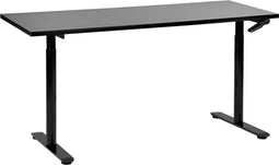 DESTINAS - Verstelbaar bureau - Zwart - Spaanplaat