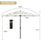 Coast Parasol - Tuinparasol - 3-Laags Dubbel Geventileerd Ø300 x 252 cm - Beige