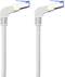 Renkforce RF-4892520 RJ45 Netwerkkabel, patchkabel CAT 6A S/FTP 20.00 m Grijs 90° haaks naar onder 1 stuk(s)