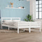 vidaXL - Bedframe - massief - hout - wit - 120x200 - cm