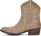 PS Poelman BILA - Dames Cowboylaarzen - Western hak 4,5 cm - Light Beige