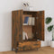 vidaXL - Hoge - kast - 70x31x115 - cm - bewerkt - hout - grijs - sonoma - eikenkleurig