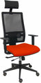 Bureaustoel met hoofdsteun P&C Horna Traslack bali Donker oranje