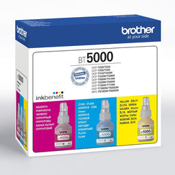 Brother BT5000CLVAL - Combo-verpakking - 5000 pagina's - Cyaan Magenta Geel (3 stuks)