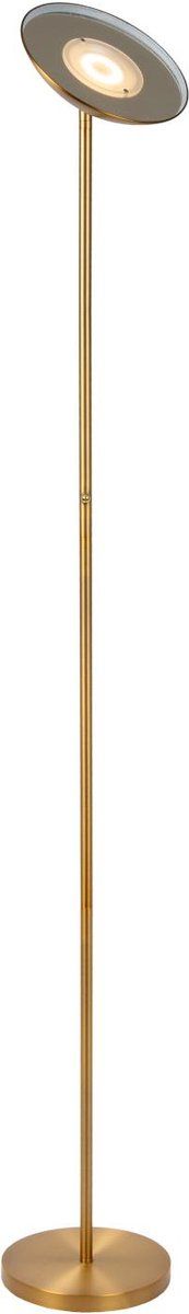 Lucide ZENITH - Vloerlamp - Dimbaar LED 1x20W 3000K - Mat Goud / Messing