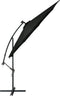 vidaXL - Zweefparasol - met - LED - en - stalen - paal - 300 - cm - zwart